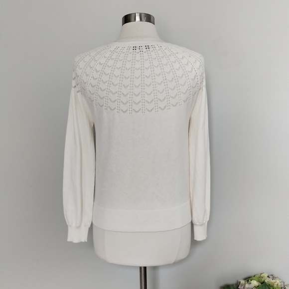 Sweater LOFT POINTELLE Yolk Medium Cream - Picture 5 of 9